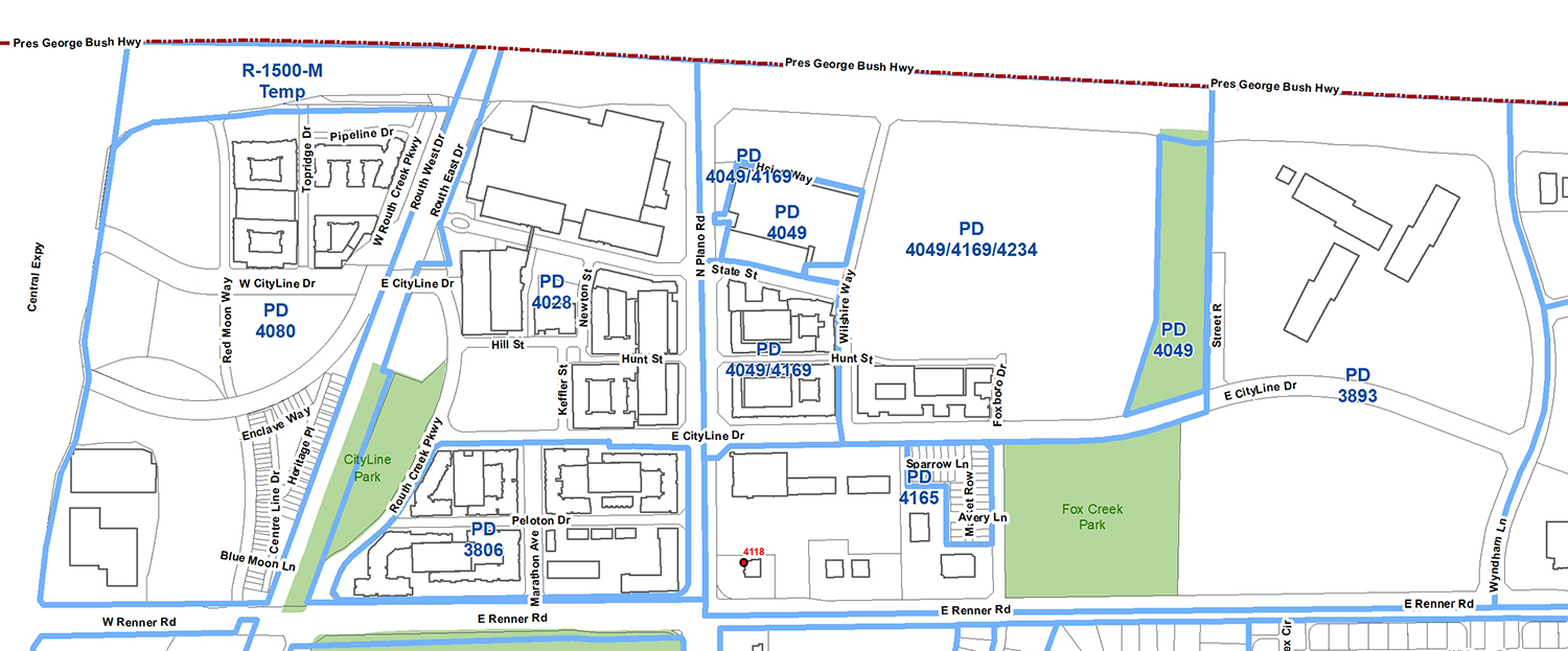 CityLine Area Zoning Map