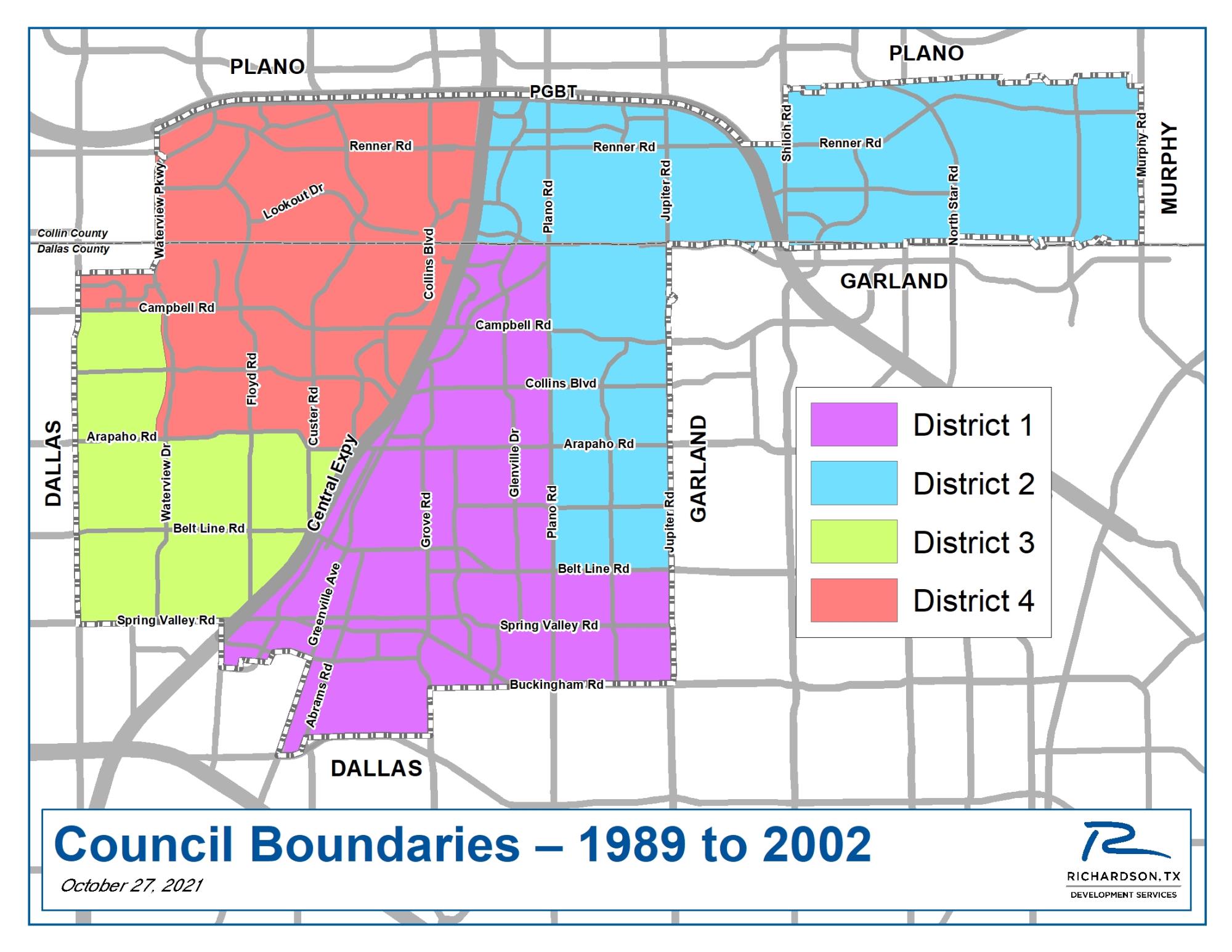 Council Boundaries - 1989