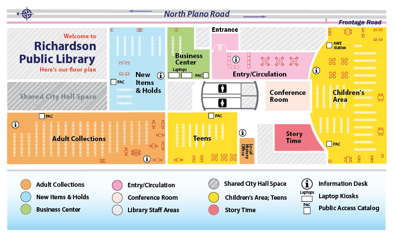 Combined library site map