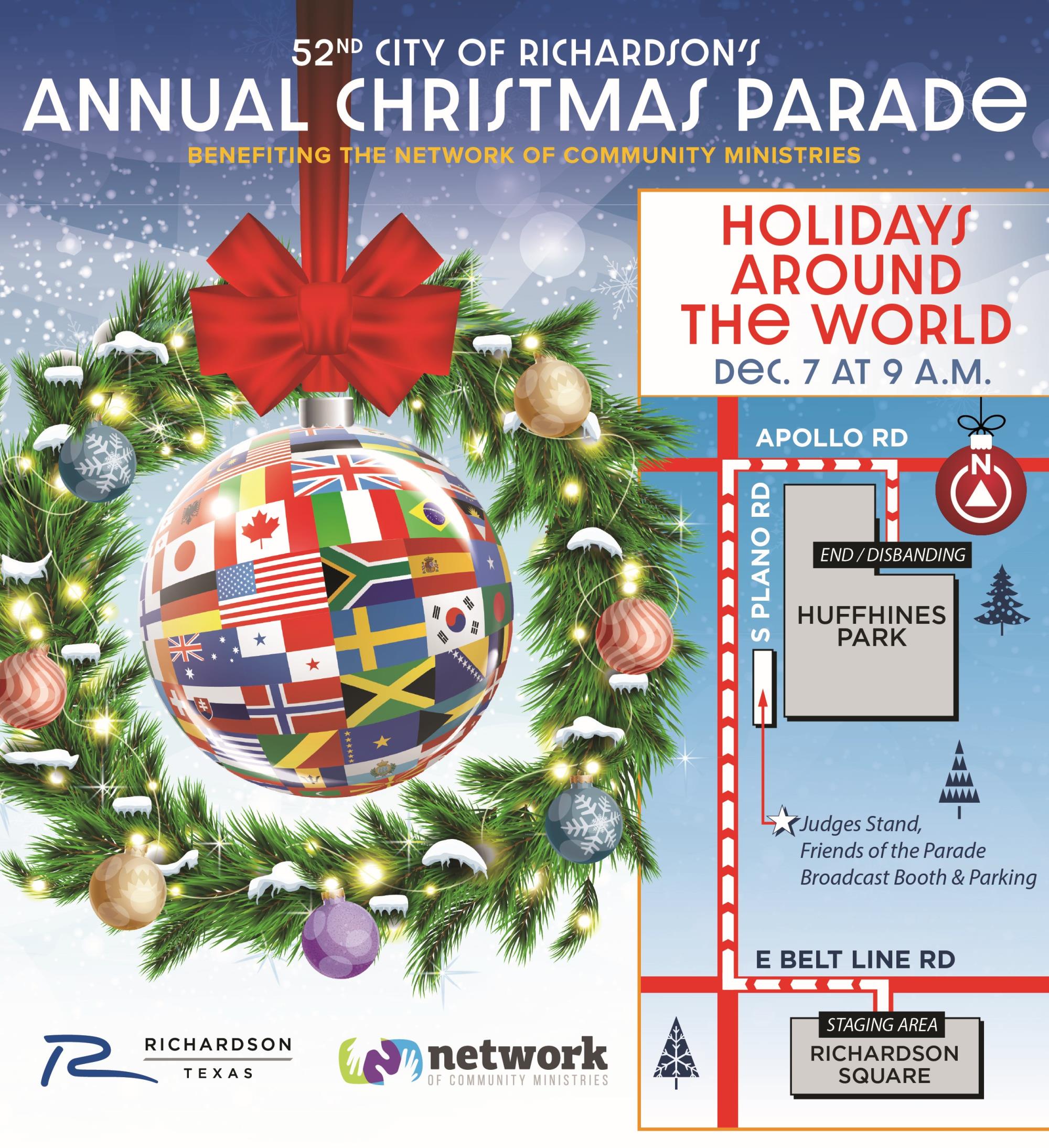 Public Route Map_Christmas Parade 2024