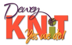 Dewey Knit knitting club logo