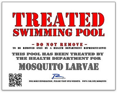 Treated Pool Sign