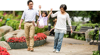 Family Walking on Trail