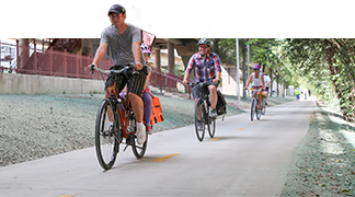 Bikes on Trail